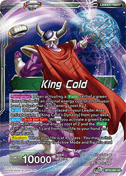 King Cold // King Cold, Ruler of the Galactic Dynasty (Uncommon) [BT13-061] | Cracking-Singles