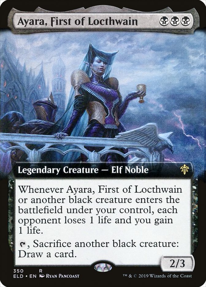 Ayara, First of Locthwain (Extended Art) [Throne of Eldraine] | Cracking-Singles