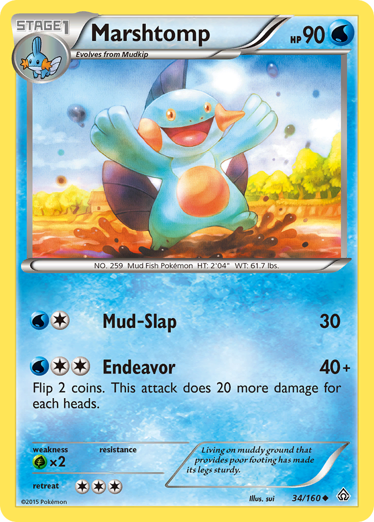 Marshtomp (34/160) [XY: Primal Clash] | Cracking-Singles