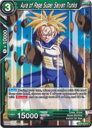 Aura of Rage Super Saiyan Trunks [BT2-079] | Cracking-Singles