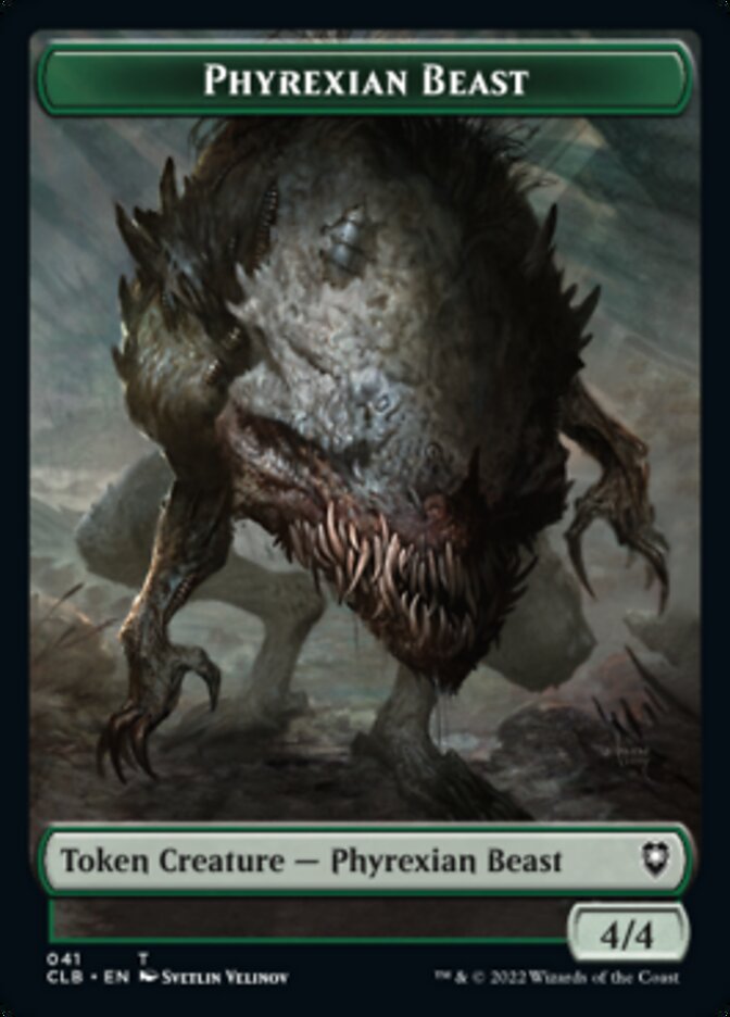 Phyrexian Beast // Wurm Double-sided Token [Commander Legends: Battle for Baldur's Gate Tokens] | Cracking-Singles