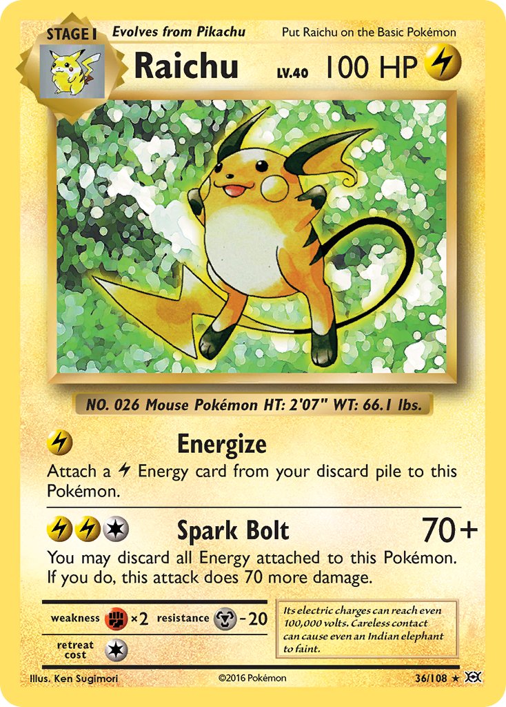 Raichu (36/108) (Theme Deck Exclusive) [XY: Evolutions] | Cracking-Singles