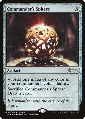 Commander's Sphere [Judge Gift Cards 2018] | Cracking-Singles