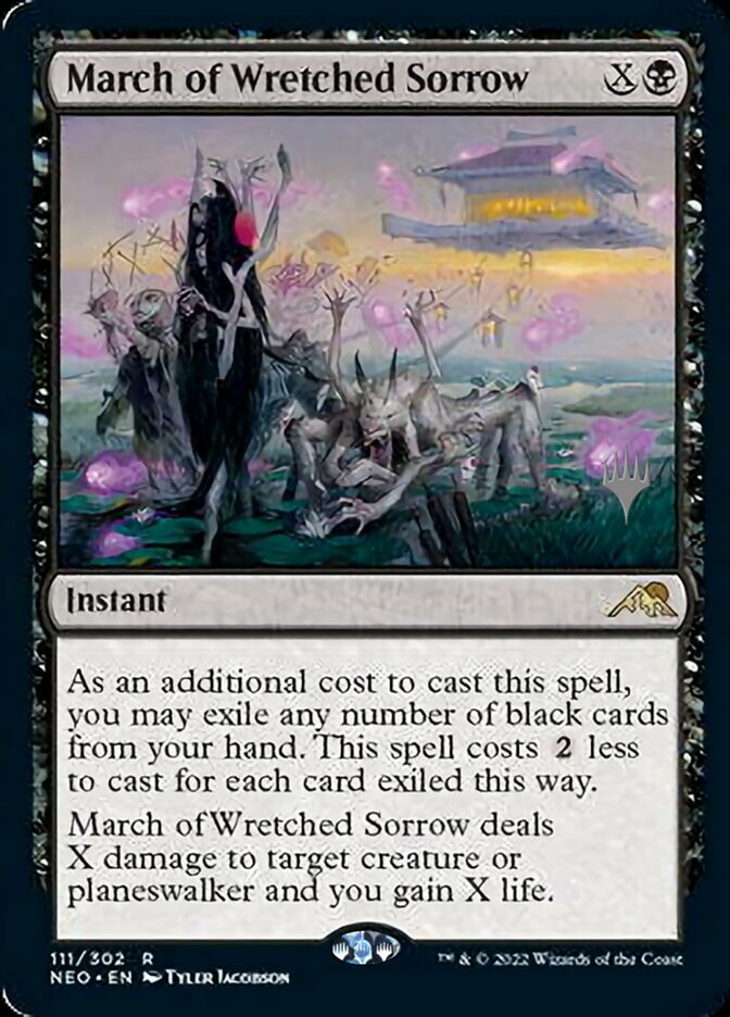 March of Wretched Sorrow (Promo Pack) [Kamigawa: Neon Dynasty Promos] | Cracking-Singles