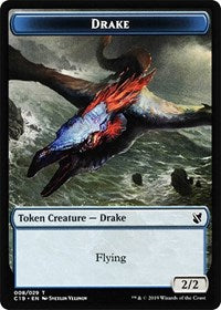 Drake // Human Double-sided Token [Commander 2019 Tokens] | Cracking-Singles