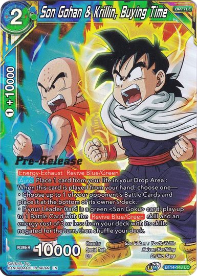 Son Gohan & Krillin, Buying Time (BT14-148) [Cross Spirits Prerelease Promos] | Cracking-Singles