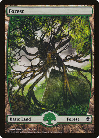 Forest (249) - Full Art [Zendikar] | Cracking-Singles