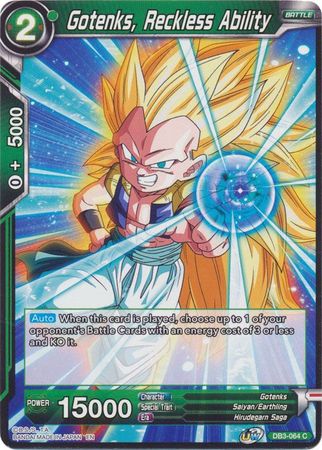 Gotenks, Reckless Ability [DB3-064] | Cracking-Singles