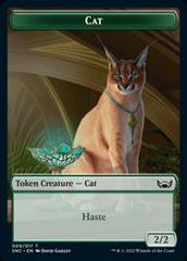 Cat // Rhino Warrior Double-sided Token [Streets of New Capenna Tokens] | Cracking-Singles