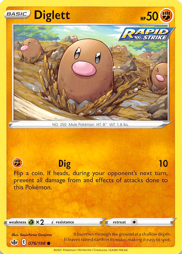 Diglett (076/198) [Sword & Shield: Chilling Reign] | Cracking-Singles