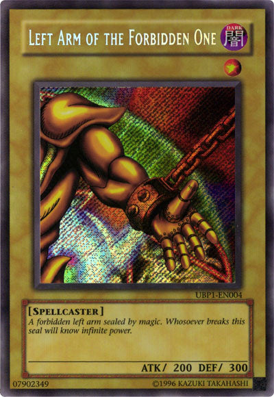 Left Arm of the Forbidden One [UBP1-EN004] Secret Rare | Cracking-Singles