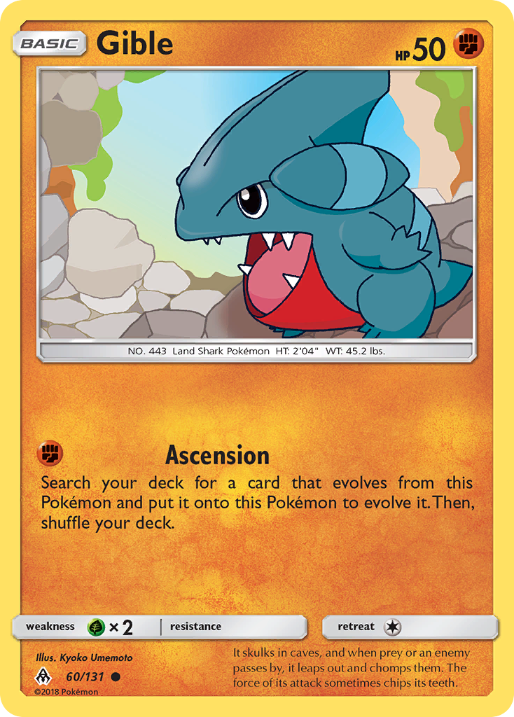 Gible (60/131) [Sun & Moon: Forbidden Light] | Cracking-Singles