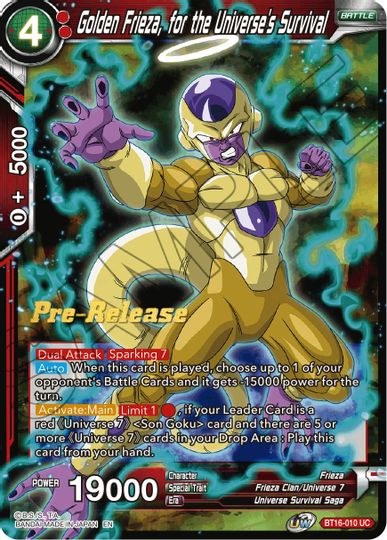 Golden Frieza, for the Universe's Survival (BT16-010) [Realm of the Gods Prerelease Promos] | Cracking-Singles