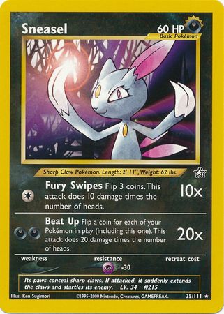 Sneasel (25/111) [Neo Genesis Unlimited] | Cracking-Singles