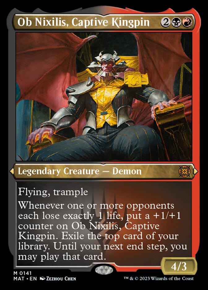 Ob Nixilis, Captive Kingpin (Foil Etched) [March of the Machine: The Aftermath] | Cracking-Singles