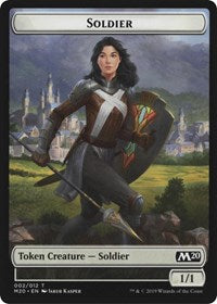 Soldier // Dinosaur Double-Sided Token [Game Night 2019 Tokens] | Cracking-Singles