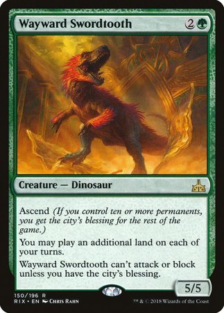 Wayward Swordtooth [Rivals of Ixalan] | Cracking-Singles