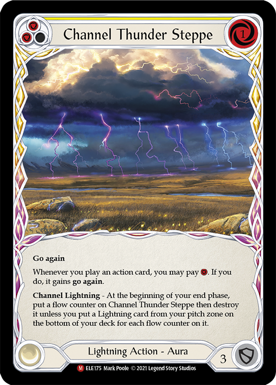 Channel Thunder Steppe [ELE175] (Tales of Aria)  1st Edition Rainbow Foil | Cracking-Singles