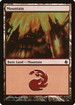 Mountain (34) [Premium Deck Series: Fire and Lightning] | Cracking-Singles