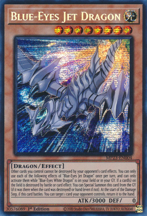 Blue-Eyes Jet Dragon [MP23-EN004] Prismatic Secret Rare | Cracking-Singles