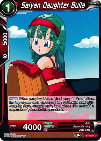 Saiyan Daughter Bulla [BT4-014] | Cracking-Singles