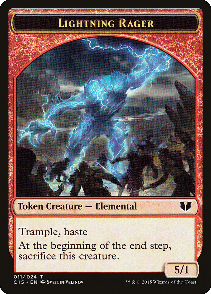 Lightning Rager // Lightning Rager Double-Sided Token [Commander 2015 Tokens] | Cracking-Singles