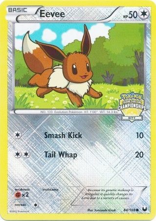 Eevee (84/108) (City Championship Promo) [Black & White: Dark Explorers] | Cracking-Singles