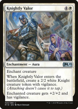 Knightly Valor [Core Set 2019] | Cracking-Singles