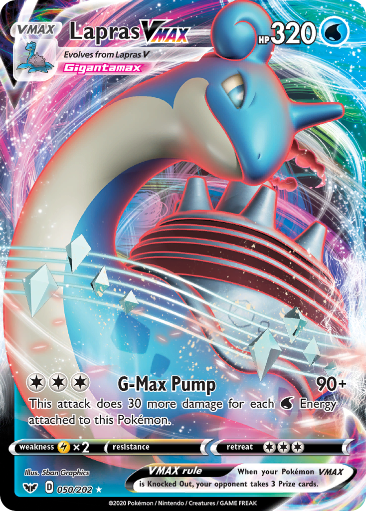 Lapras VMAX (050/202) [Sword & Shield: Base Set] | Cracking-Singles