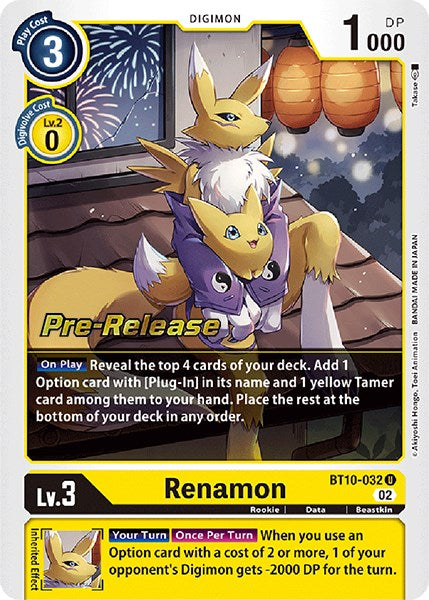 Renamon [BT10-032] [Xros Encounter Pre-Release Cards] | Cracking-Singles