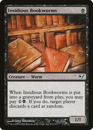 Insidious Bookworms (Version 2) [Coldsnap Theme Decks] | Cracking-Singles