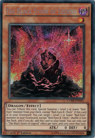 The Black Stone of Legend [CORE-EN021] Secret Rare | Cracking-Singles