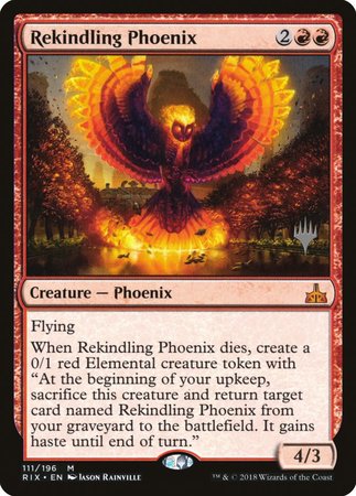 Rekindling Phoenix [Rivals of Ixalan Promos] | Cracking-Singles