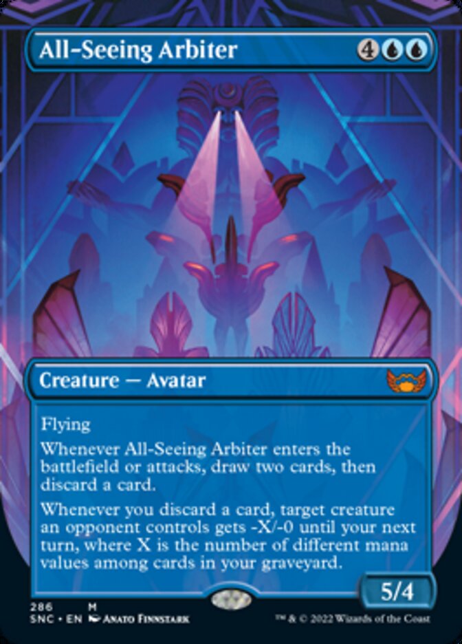 All-Seeing Arbiter (Borderless Alternate Art) [Streets of New Capenna] | Cracking-Singles