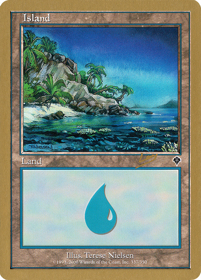 Island (rl337a) (Raphael Levy) [World Championship Decks 2002] | Cracking-Singles