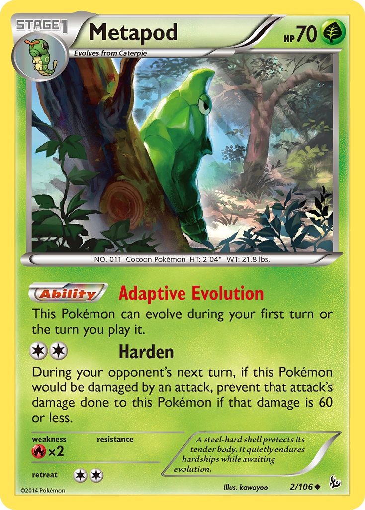 Metapod (2/106) [XY: Flashfire] | Cracking-Singles