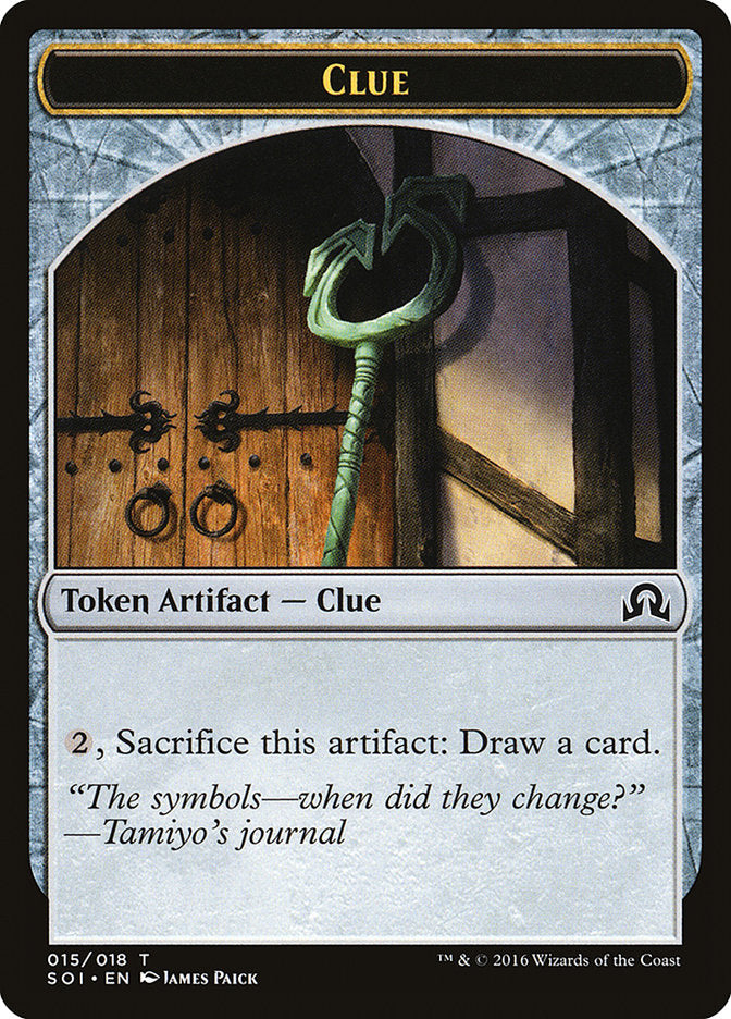 Clue (015/018) [Shadows over Innistrad Tokens] | Cracking-Singles