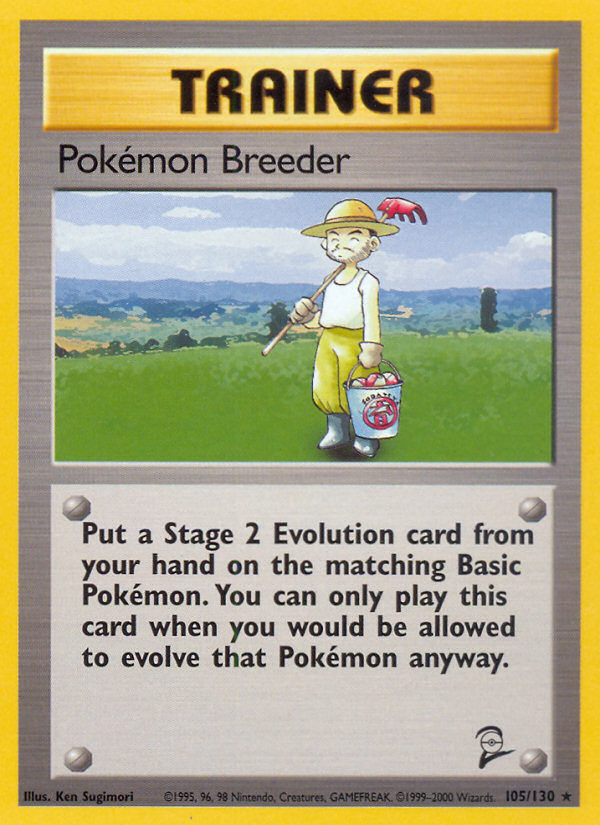 Pokemon Breeder (105/130) [Base Set 2] | Cracking-Singles