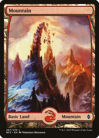 Mountain (267) - Full Art [Battle for Zendikar] | Cracking-Singles