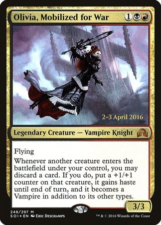 Olivia, Mobilized for War [Shadows over Innistrad Promos] | Cracking-Singles