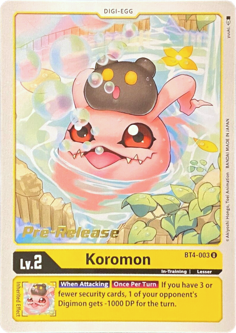 Koromon [BT4-003] [Great Legend Pre-Release Promos] | Cracking-Singles