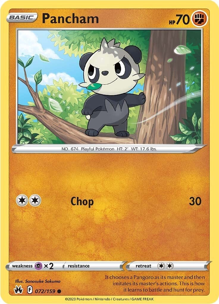 Pancham (072/159) [Sword & Shield: Crown Zenith] | Cracking-Singles