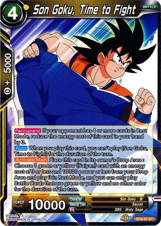 Son Goku, Time to Fight (Starter Deck - Rising Broly) [SD8-07] | Cracking-Singles