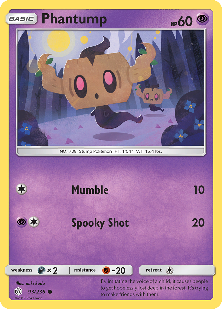 Phantump (93/236) [Sun & Moon: Cosmic Eclipse] | Cracking-Singles