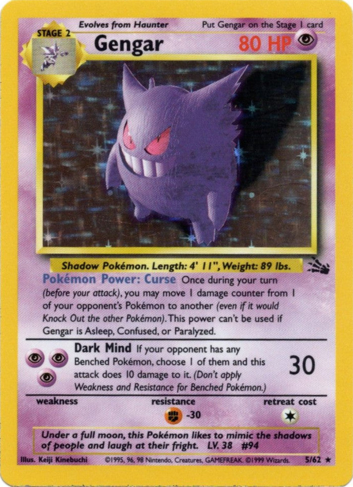 Gengar (5/62) [Fossil Unlimited] | Cracking-Singles