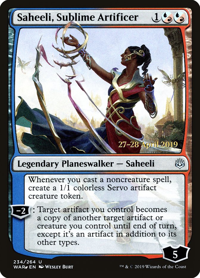 Saheeli, Sublime Artificer  [War of the Spark Prerelease Promos] | Cracking-Singles