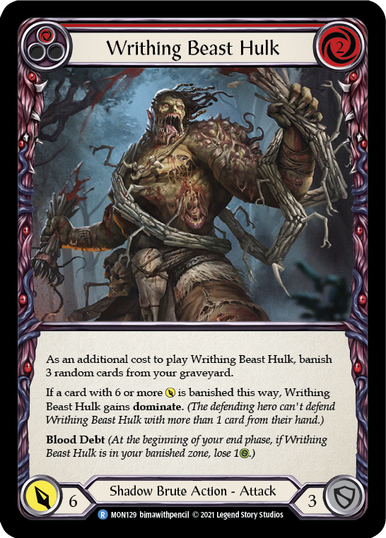 Writhing Beast Hulk (Red) [MON129] 1st Edition Normal | Cracking-Singles