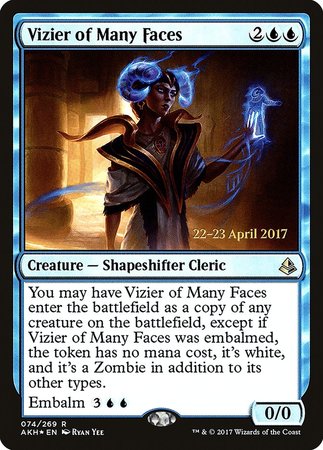 Vizier of Many Faces [Amonkhet Prerelease Promos] | Cracking-Singles