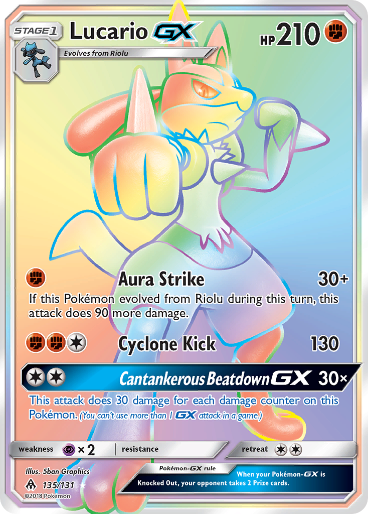 Lucario GX (135/131) [Sun & Moon: Forbidden Light] | Cracking-Singles