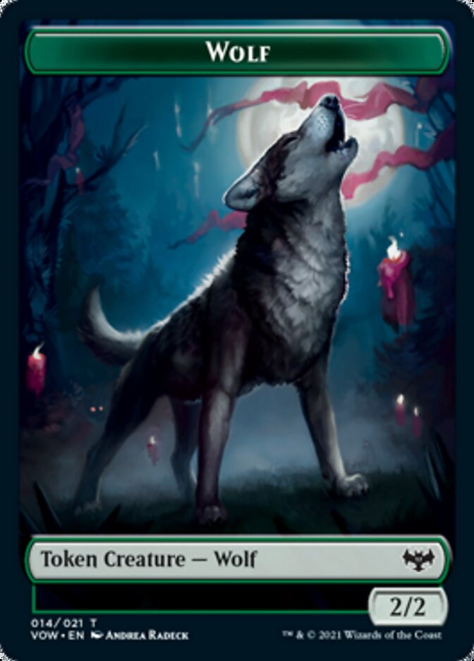 Wolf Token (014) [Innistrad: Crimson Vow Tokens] | Cracking-Singles